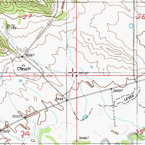 Topographic Map of Alzada Mini-Mutes Radar Site, WY