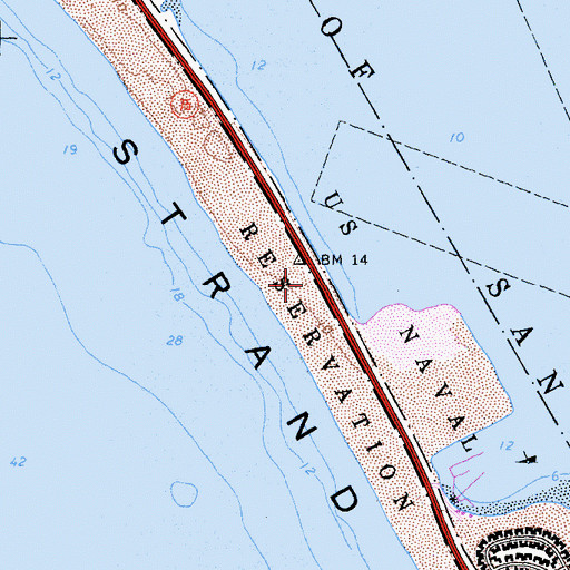 Topographic Map of Amphibious Base Coronado, CA