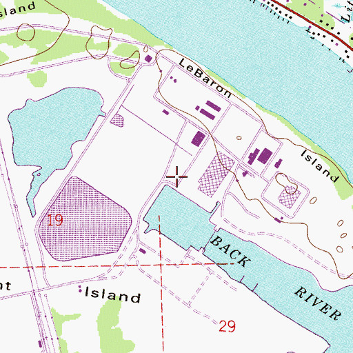 Topographic Map of Blount Island Command, FL