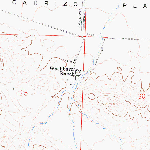 Topographic Map of Washburn Ranch, CA