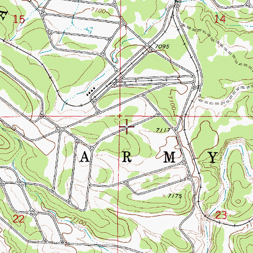 Topographic Map of Camp Navajo, AZ