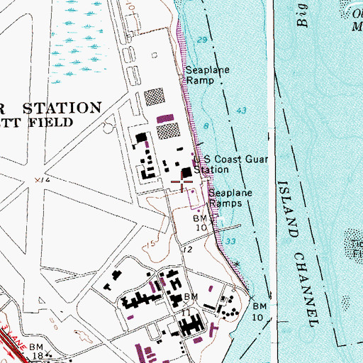 Topographic Map of Coast Guard Air Station Brooklyn, NY