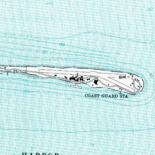 Topographic Map of Coast Guard Air Station Port Angeles, WA