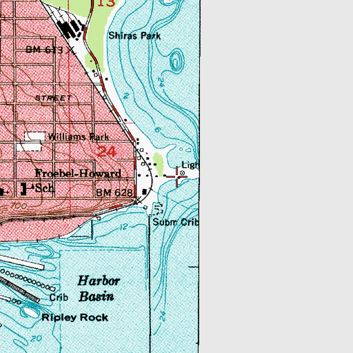 Topographic Map of Coast Guard Station Marquette, MI