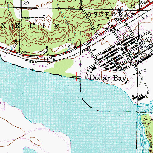 Topographic Map of Coast Guard Station Portage, MI