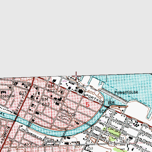 Topographic Map of Coast Guard Station Sault Saint Marie, MI