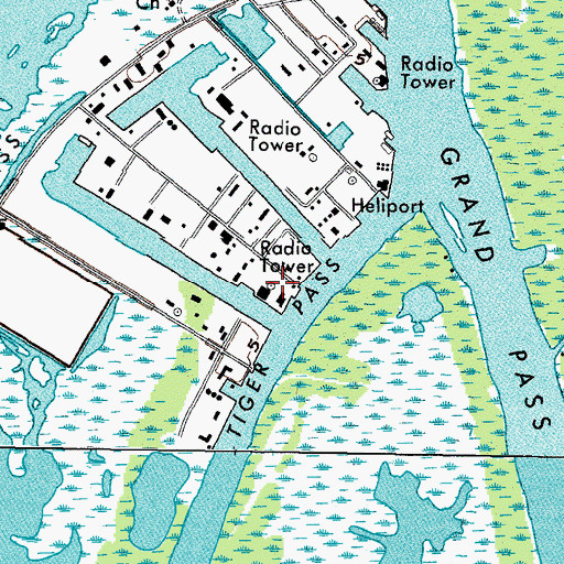 Topographic Map of Coast Guard Station Venice, LA