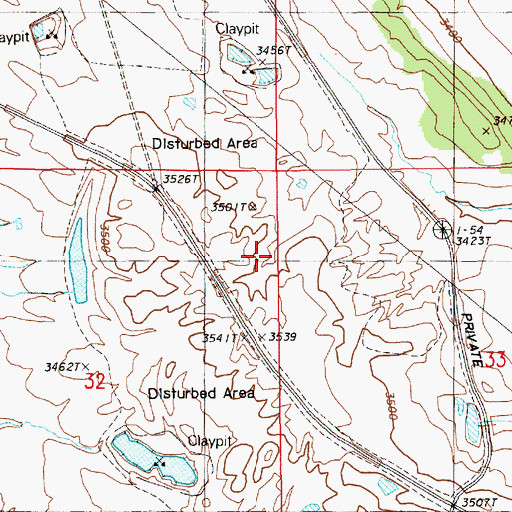 Topographic Map of Colony Radar Bomb Scoring Site, WY