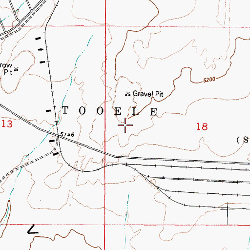 Topographic Map of Deseret Chemical Depot, UT