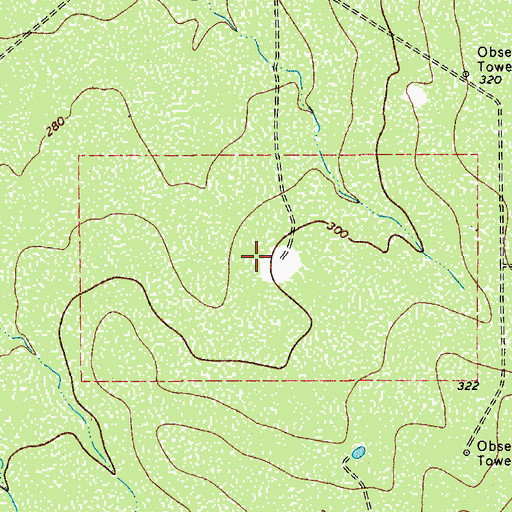 Topographic Map of Dixie Target Range, TX