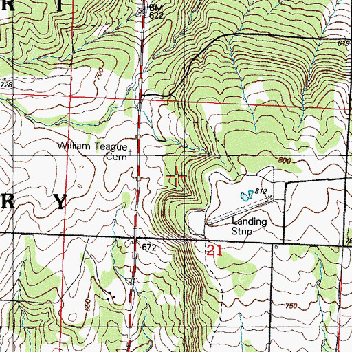 Topographic Map of Fort Chaffee Maneuver Training Center, AR