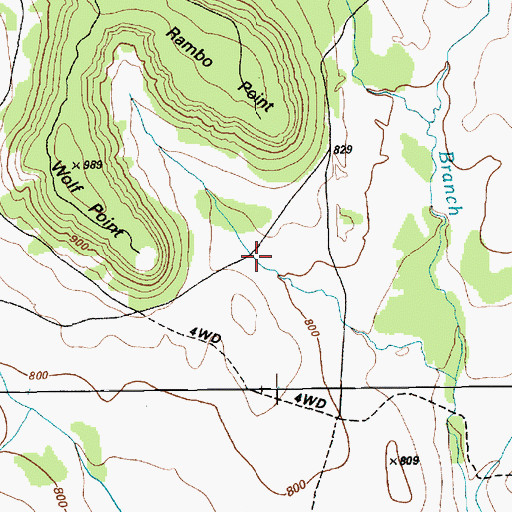 Topographic Map of Fort Hood, TX