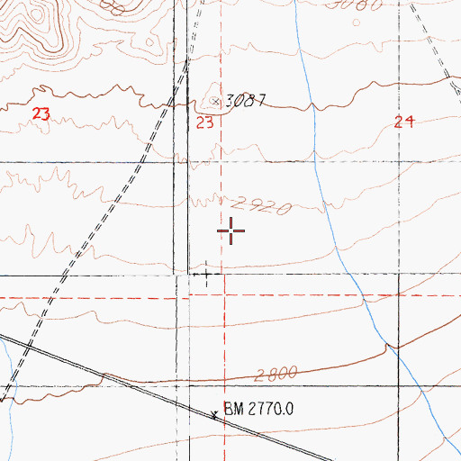 Topographic Map of Fort Irwin, CA