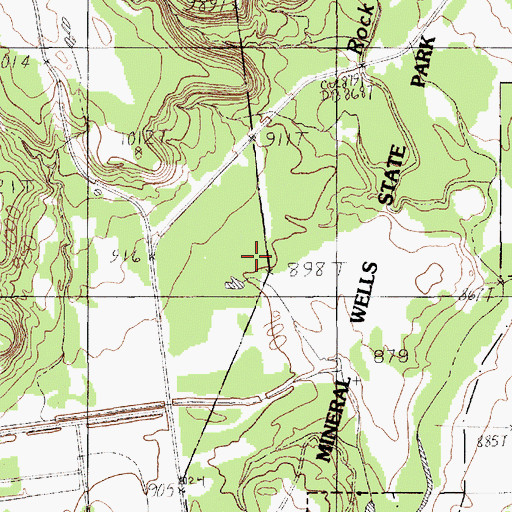 Topographic Map of Fort Wolters, TX