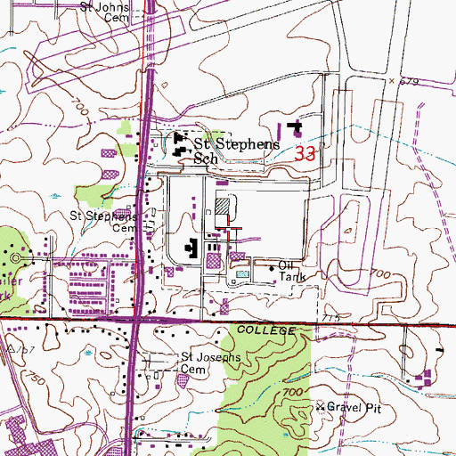 Topographic Map of General Mitchell Air Reserve Station, WI