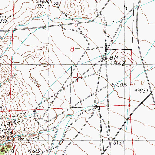 Topographic Map of Hawthorne Army Depot, NV