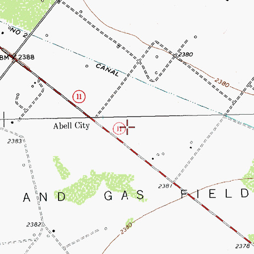 Topographic Map of Imperial Emitter Site, TX