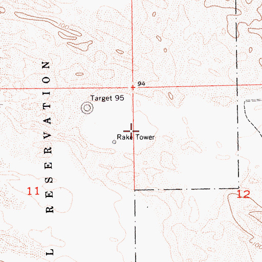 Topographic Map of Kitty Baggage Range, CA