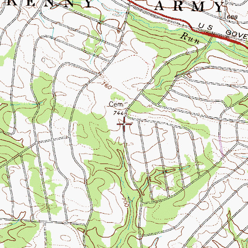 Topographic Map of Letterkenny Army Depot, PA