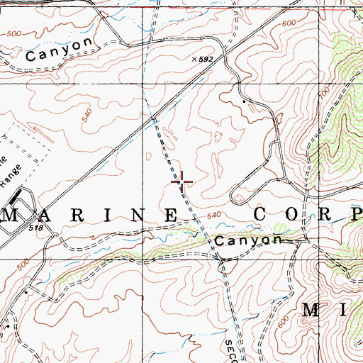 Topographic Map of Marine Corps Air Station Miramar, CA