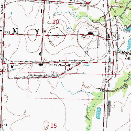 Topographic Map of McAlester Army Ammunition Plant, OK