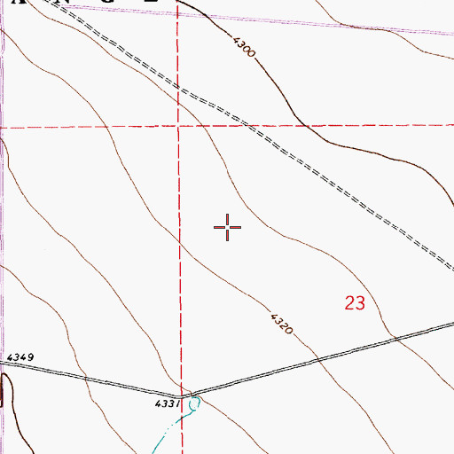 Topographic Map of Melrose Range, NM