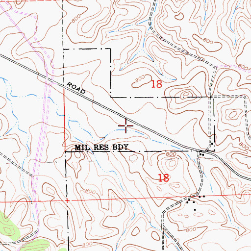 Topographic Map of National Guard Base Military Training Area Camp Roberts, CA