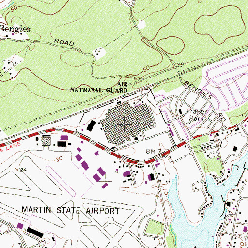 Topographic Map of United States Army Publications Center, MD
