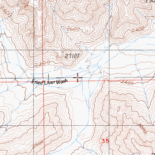 Topographic Map of Washington Wash, CA