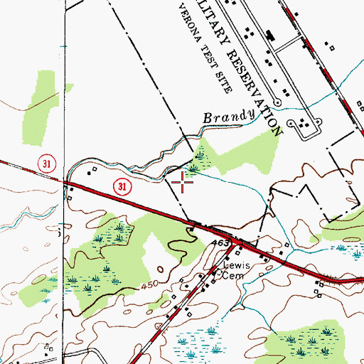 Topographic Map of Verona Test Annex, NY