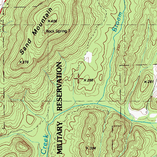 Topographic Map of Volunteer Training Site Catoosa, GA