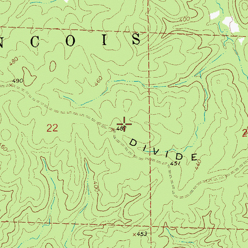 Topographic Map of Wappapello Training Site, MO