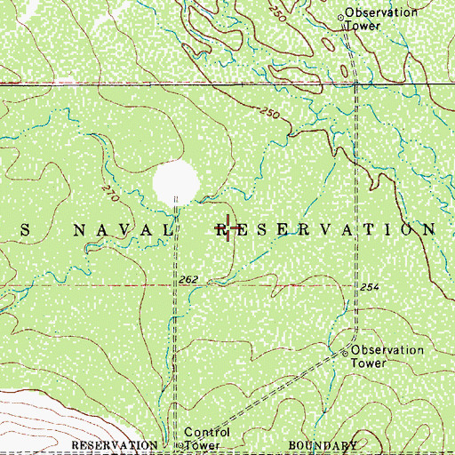 Topographic Map of Yankee Target Range, TX