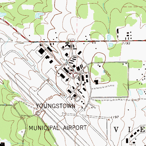 Topographic Map of Youngstown-Warren Air Reserve Station, OH