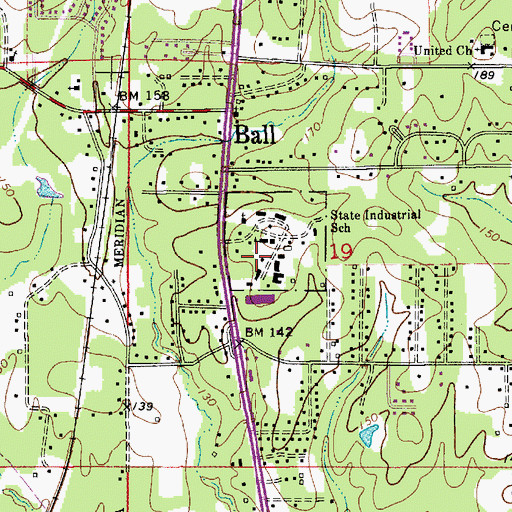 Topographic Map of Camp Cook, LA