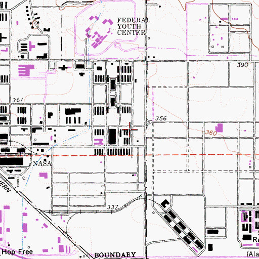 Topographic Map of Camp Parks, CA