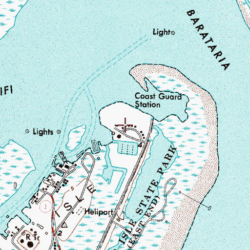 Topographic Map of Coast Guard Station Grand Isle, LA