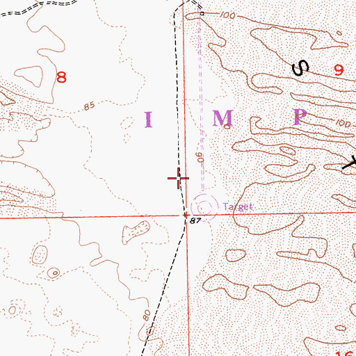 Topographic Map of Inkey Barley Range, CA
