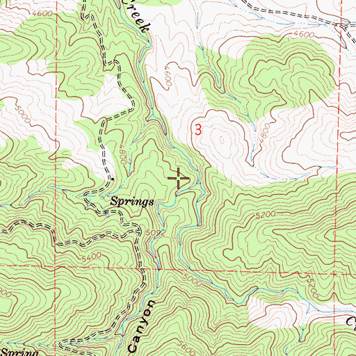 Topographic Map of Water Canyon, CA
