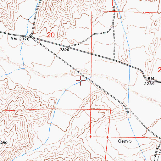 Topographic Map of Water Canyon, CA