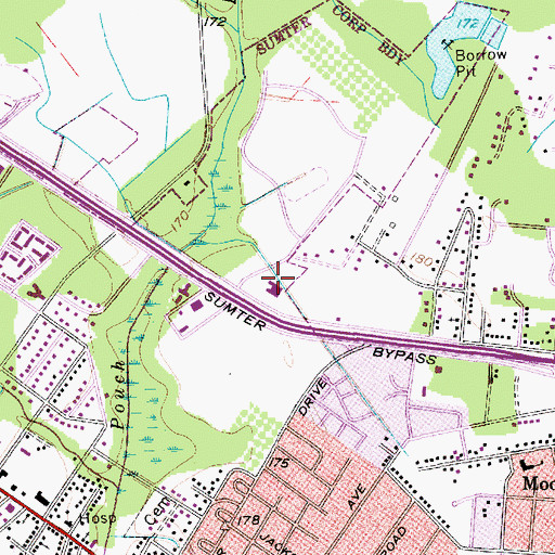 Topographic Map of South Carolina National Guard Headquarters, SC