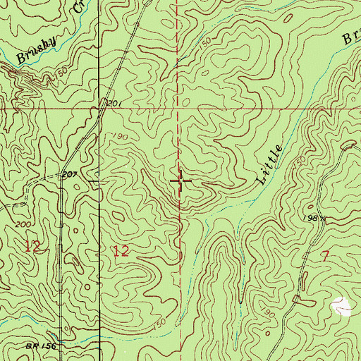 Topographic Map of Claiborne Range, LA