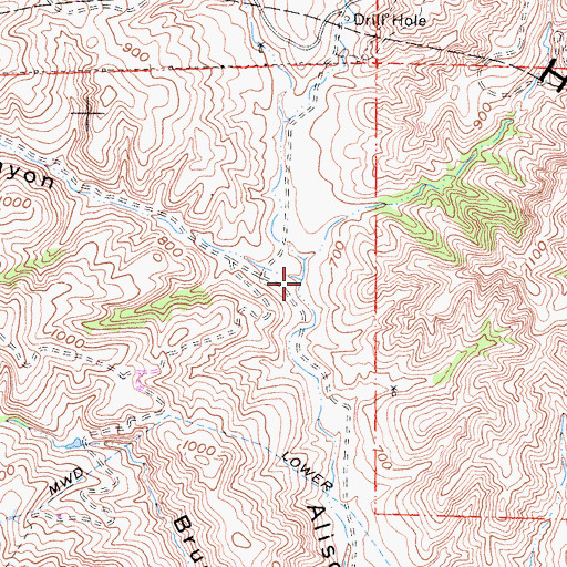 Topographic Map of Water Canyon, CA