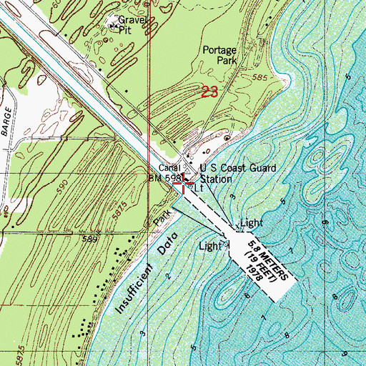 Topographic Map of Coast Guard Station Sturgeon Bay, WI