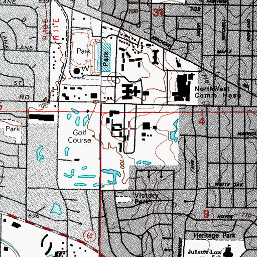 Topographic Map of Colonel P Schulstad United States Army Reserve Center, IL