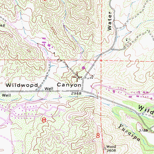 Topographic Map of Water Canyon, CA