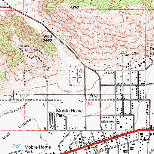 Topographic Map of Water Canyon, CA