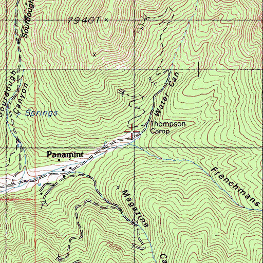 Topographic Map of Water Canyon, CA