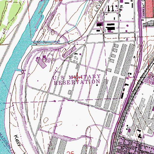 Topographic Map of Charles Melvin Price Support Center, IL