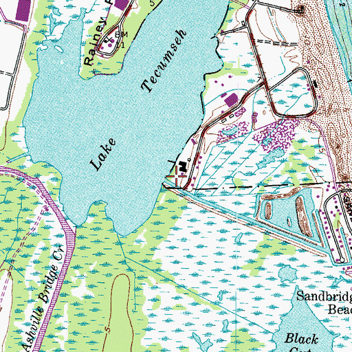 Topographic Map of Dam Neck Annex, VA
